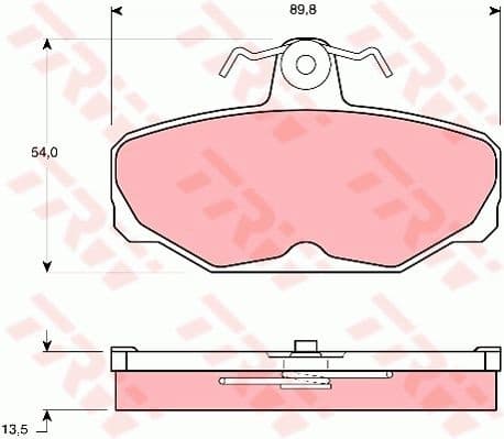 Brake Pad Set, disc brake COTEC GDB472