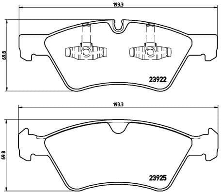 Brake pads front, Top Quality P50063