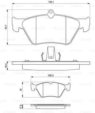 Brake Pad Set, disc brake 0986461129