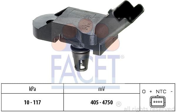 Air Pressure Sensor, altitude adaption Made in Italy - OE Equivalent 10.3080 - image 2