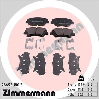 Brake Pad Set, disc brake 25692.180.2