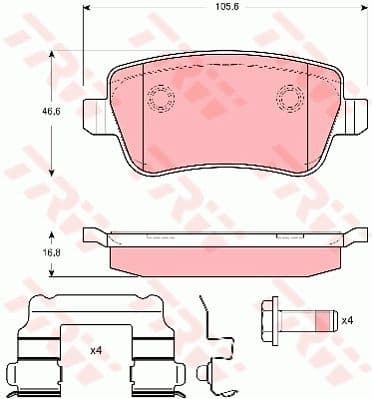 Brake Pad Set, disc brake GDB1638