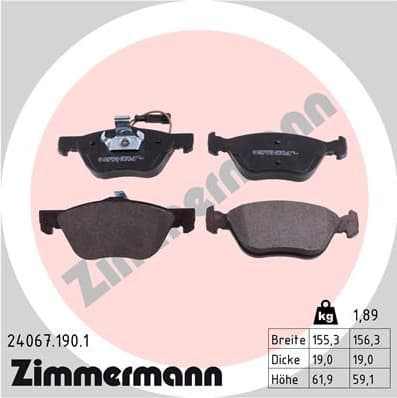 Brake Pad Set, disc brake 24067.190.1 - image 2