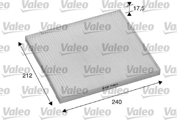 Filter, cabin air VALEO ESSENTIAL 698895