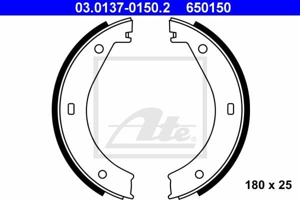 Brake Shoe Set, parking brake 03.0137-0150.2