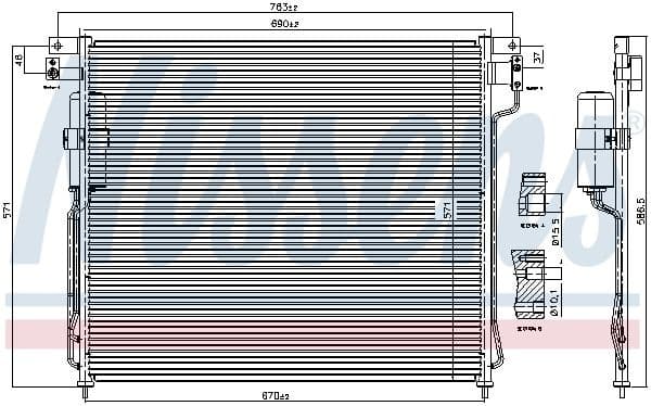 Condenser, air conditioning ** FIRST FIT ** 94879