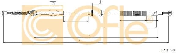 Cable Pull, parking brake 17.3530