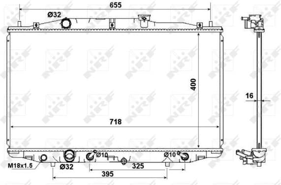 Radiator, engine cooling EASY FIT 53970