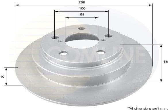 Brake disc, 1pcs REAR ADC0809 - image 2