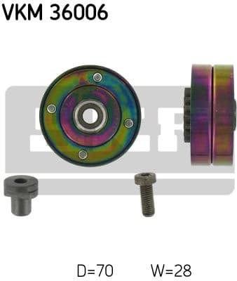 Deflection/Guide Pulley, V-ribbed belt VKM 36006