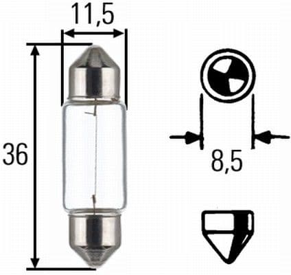 Bulb, boot light LONG LIFE UP TO 3x LONGER LIFETIME 8GM 002 092-171