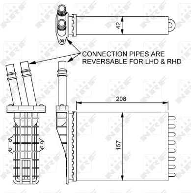 Heat Exchanger, interior heating EASY FIT 54245