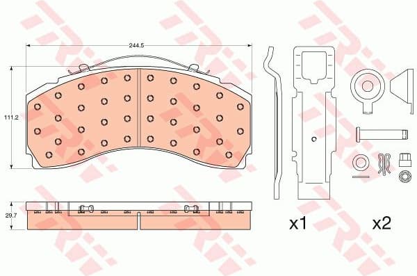 Brake Pad Set, disc brake GDB5111 - image 2