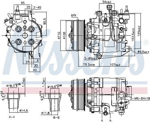 Compressor, air conditioning ** FIRST FIT ** 890195