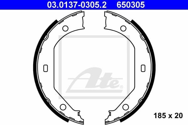 Brake Shoe Set, parking brake 03.0137-0305.2