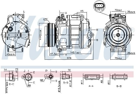 Compressor, air conditioning ** FIRST FIT ** 890329