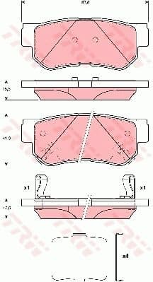 Brake Pad Set, disc brake GDB3432