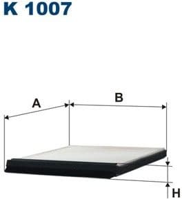 Filter, cabin air K1007