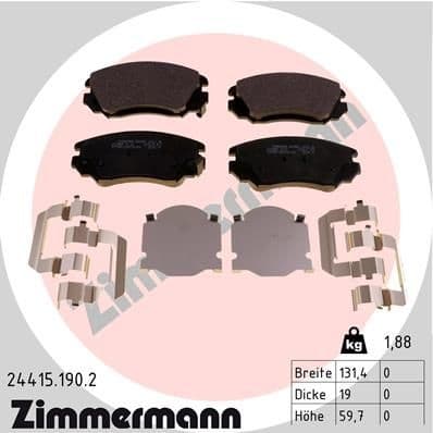 Brake Pad Set, disc brake 24415.190.2