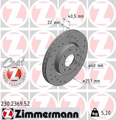 Brake Disc SPORT BRAKE DISC Z 230.2369.52