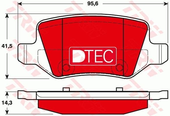 Brake Pad Set, disc brake DTEC COTEC GDB1481DTE