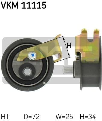 Tensioner Pulley, timing belt VKM 11115