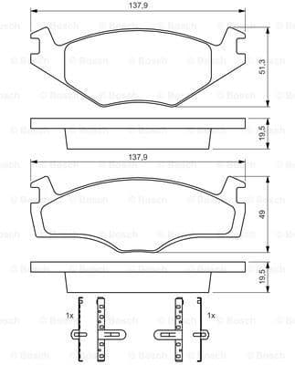 Brake Pad Set, disc brake 0986468873 - image 7