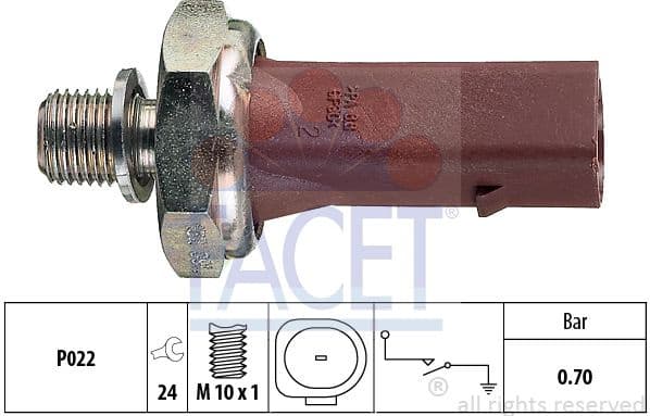 Oil Pressure Switch Made in Italy - OE Equivalent 7.0132 - image 2