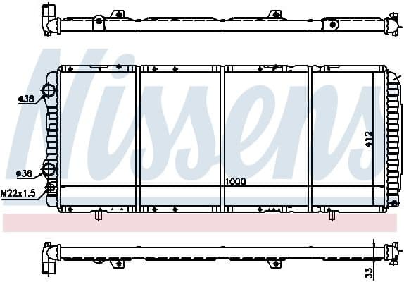 Radiator, engine cooling 61393