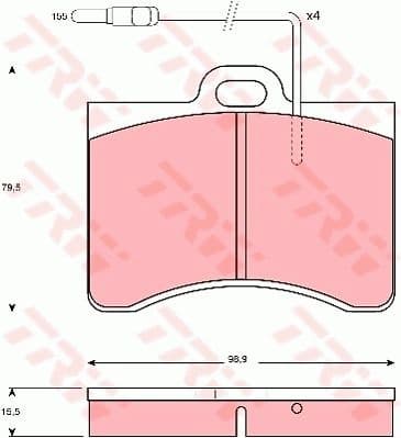 Brake Pad Set, disc brake GDB165