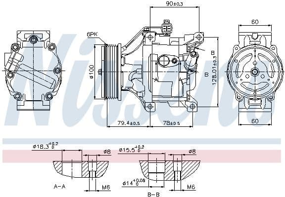 Compressor, air conditioning ** FIRST FIT ** 89530