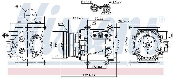 Compressor, air conditioning ** FIRST FIT ** 89241