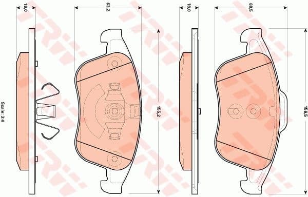 Brake Pad Set, disc brake GDB1896