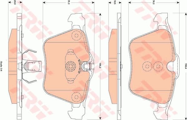 Brake Pad Set, disc brake COTEC GDB1835