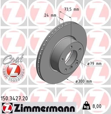 Brake Disc COAT Z 150.3427.20