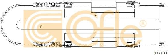 Cable Pull, parking brake 1171.11