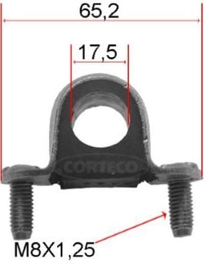 Mounting, stabiliser bar 80000017