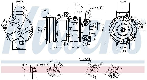 Compressor, air conditioning ** FIRST FIT ** 89516