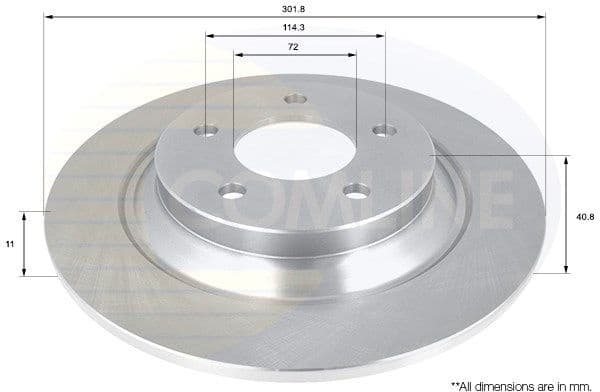 Brake disc, 1pcs REAR ADC0455 - image 2