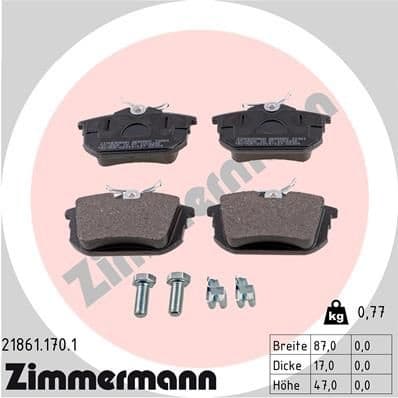 Brake Pad Set, disc brake 21861.170.1