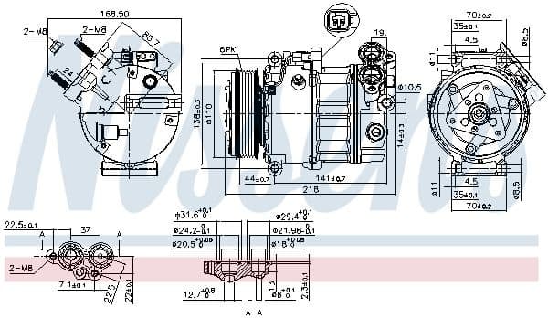 Compressor, air conditioning ** FIRST FIT ** 890125