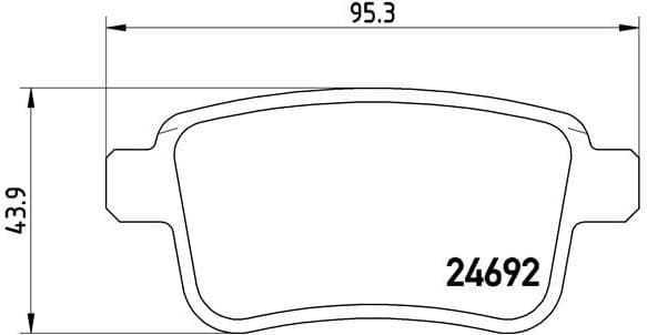 Brake Pad Set, disc brake PRIME LINE P68043