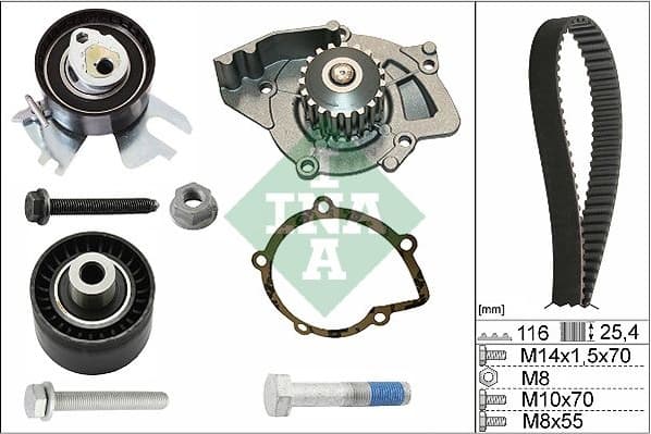 Timing belt kit with water pump 530055831
