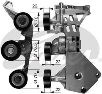 Belt Tensioner, V-ribbed belt DriveAlign™ T38465