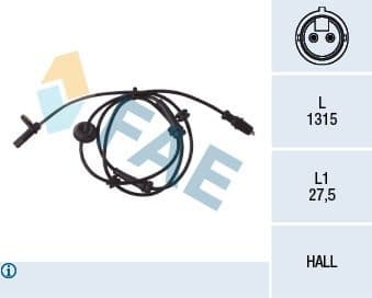Sensor, wheel speed 78030