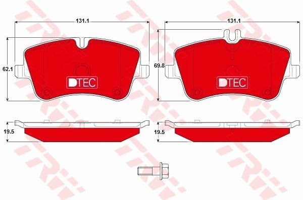 Brake Pad Set, disc brake DTEC COTEC GDB1413DTE