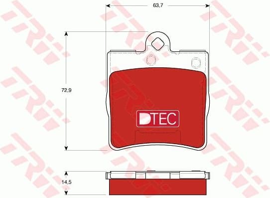 Brake Pad Set, disc brake DTEC COTEC GDB1545DTE