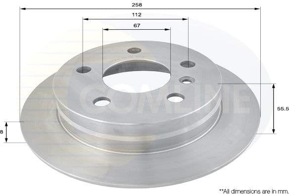 Brake disc, 1pcs REAR ADC1643 - image 2