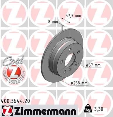 Brake Disc COAT Z 400.3644.20