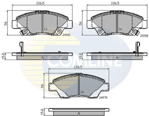 Brake pads front CBP32036